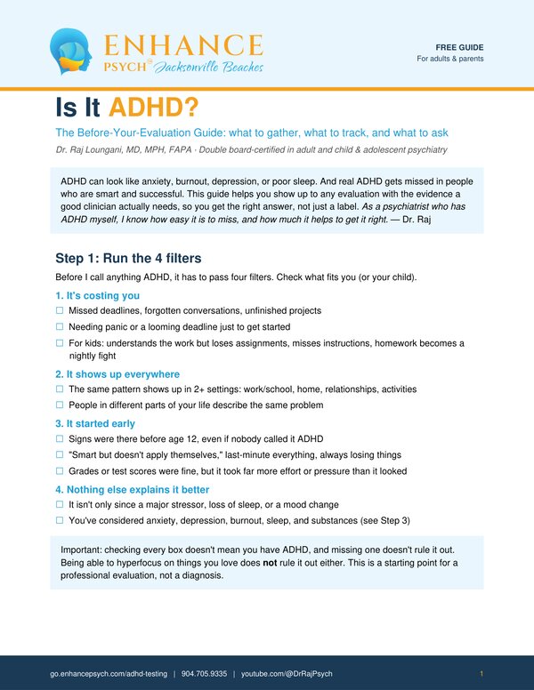Cover of Is It ADHD? The Before-Your-Evaluation Guide by Dr. Raj Loungani